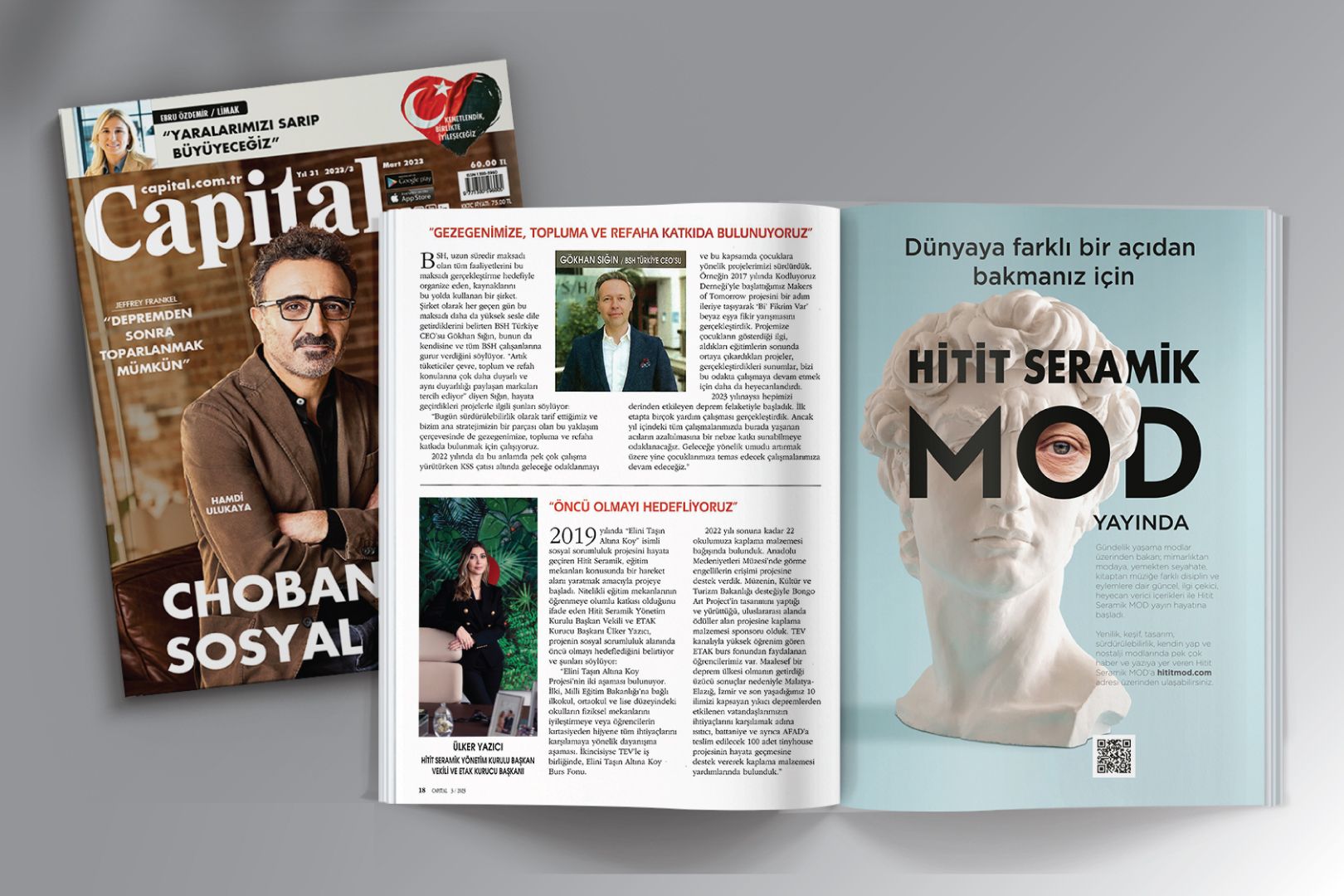 Hitit Seramik Yönetim Kurulu Başkan Vekili Ülker Yazıcı, Capital Dergisi’ne sosyal sorumluluk projemiz olan Elini Taşın Altına Koy’u anlattı!